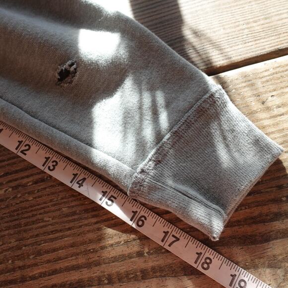 Vintage Hollister Denim Jacket Small Hooded Trucker Sweatshirt Distressed Y2K - Picture 7 of 10